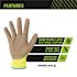 Awp Latex Coated High Visibility Honeycomb Grip Work Gloves - Large