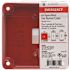 Titan 3 Technologies 2 Gang Emergency Gas Burner Wall Plate, 1 Toggle, Red
