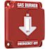 Titan 3 Technologies 2 Gang Emergency Gas Burner Wall Plate, 1 Toggle, Red