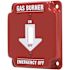 Titan 3 Technologies 2 Gang Emergency Gas Burner Wall Plate, 1 Toggle, Red