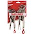 Milwaukee Gripped Curved Jaw Locking Pliers With Maxbite Set