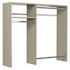 Easy Track 3'-5' W Basic Hanging Closet Kit Weather Grey