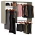 Easy Track 3'-5' W Basic Hanging Closet Kit Weather Grey