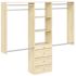 Easy Track 4'-8' W Premium Closet Kit + Drawers Honey Blonde