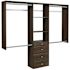 Easy Track 4'-8' W Premium Closet Kit + Drawers Truffle