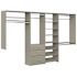 Easy Track Dual Tower 10-Foot Deluxe Closet Kit Weathered Grey