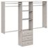 Easy Track 4' To 8' Deluxe PRO Closet Kit With Drawers Weathered Grey