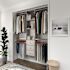 Easy Track 4' To 8' Deluxe PRO Closet Kit With Drawers Weathered Grey