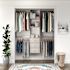 Easy Track 4' To 8' Deluxe PRO Closet Kit With Drawers Weathered Grey
