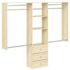 Easy Track 4' To 8' Deluxe PRO Closet Kit With Drawers Honey Blonde