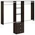 Easy Track 4' To 8' Deluxe PRO Closet Kit With Drawers Truffle