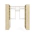 Easy Track 8-Foot X 4-Foot U-Shape Walk-In Closet Honey Blonde