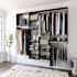 Easy Track Dual Tower 10-Foot Basic Closet Kit Truffle