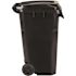Alpine Industries 64 Gallon Black Wheeled Rectangular Trash Can Receptacle W/lid