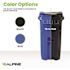 Alpine Industries 64 Gallon Black Wheeled Rectangular Trash Can Receptacle W/lid