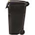 Alpine Industries 64 Gallon Black Wheeled Rectangular Trash Can Receptacle W/lid