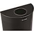 Alpine Industries 12 Gallon Stainless Steel Perforate Half Round Waste Bin Black