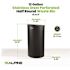 Alpine Industries 12 Gallon Stainless Steel Perforate Half Round Waste Bin Black