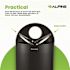 Alpine Industries 12 Gallon Stainless Steel Perforate Half Round Waste Bin Black
