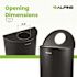 Alpine Industries 12 Gallon Stainless Steel Perforate Half Round Waste Bin Black