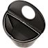 Alpine Industries 12 Gallon Stainless Steel Perforate Half Round Waste Bin Black