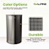 Alpine Industries 12 Gallon Stainless Steel Perforate Half Round Waste Bin Black