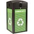 Alpine Industries 80 Gal Steel All-Weather Commercial Outdoor Dual Recycle Bin