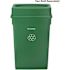 Alpine Industries 23 Gallon Slim Trash Can Swing Lid Lime Green