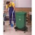 Alpine Industries Plastic Indoor Recycle/trash Receptacle W/lid/dolly 23gal Grn