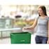 Alpine Industries Plastic Indoor Recycle/trash Receptacle W/lid/dolly 23gal Grn