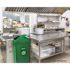 Alpine Industries Plastic Indoor Recycle/trash Receptacle W/lid/dolly 23gal Grn