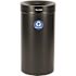 Alpine Industries 27 Gallon Stainless Steel Recycling Receptacle Can In Black