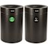 Alpine Industries 50 Gallon Ss Compost Bin Receptacle And Trash Can In Black