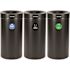Alpine Industries 27 Gallon Ss Compost Bin Recycle Can/trash Receptacle Black
