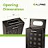 Alpine Industries 13 Gal Black Perforated Metal Rectangular Decorative Waste Can