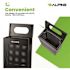 Alpine Industries 13 Gal Black Perforated Metal Rectangular Decorative Waste Can