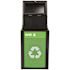Alpine Industries 40 Gal Steel Grn Commercial Outdoor Recycle/trash Receptacle