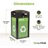 Alpine Industries 40 Gal Steel Grn Commercial Outdoor Recycle/trash Receptacle