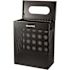 Alpine Industries 23 Gallon Black Perforated Metal Square Decorative Trash Can