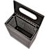 Alpine Industries 23 Gallon Black Perforated Metal Square Decorative Trash Can