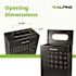 Alpine Industries 23 Gallon Black Perforated Metal Square Decorative Trash Can