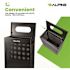 Alpine Industries 23 Gallon Black Perforated Metal Square Decorative Trash Can
