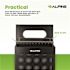 Alpine Industries 23 Gallon Black Perforated Metal Square Decorative Trash Can
