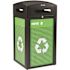Alpine Industries 120 Gallon 3 Stream Steel Outdoor Dual Recycle/receptacle Bin