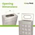 Alpine Industries 13 Gallon Ss Perforated Rectangular Decorative Trash Can