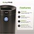 Alpine Industries 50 Gallon Stainless Steel Recycling Can Receptacle In Black