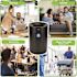 Alpine Industries 50 Gallon Stainless Steel Recycling Can Receptacle In Black