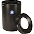 Alpine Industries 50 Gallon Stainless Steel Recycling Can Receptacle In Black