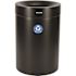 Alpine Industries 50 Gallon Stainless Steel Recycling Can Receptacle In Black