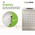Alpine Industries 40 Gallon Ss Square Perforated Decorative Trash Can